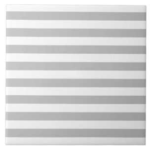 Grey and White Stripe Pattern Tile