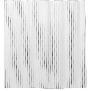 Grey and White stripe Shower Curtain