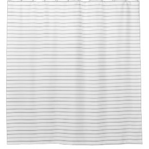 Grey and White stripe Shower Curtain