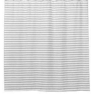 Grey and White stripe Shower Curtain