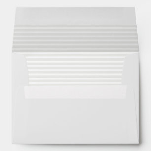 Grey and White Striped Envelope