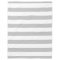 Grey and White Striped Fleece Blanket
