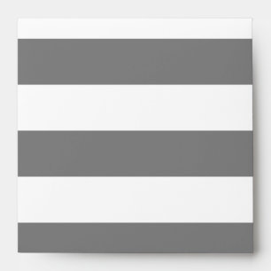 Grey and White Stripes Envelopes