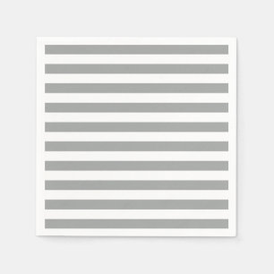Grey and White Stripes Napkin