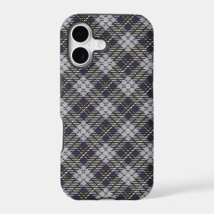 Grey and white tartan plaid pattern