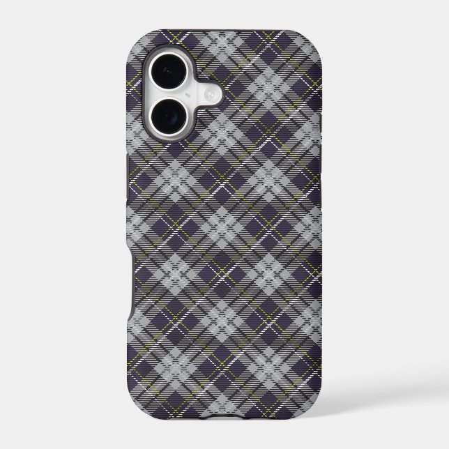 Grey and white tartan plaid pattern (Back)