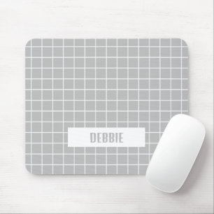 Grey and white tile blocks custom mouse mat