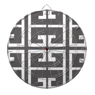Grey and White Tile Dartboard