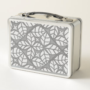 grey and white tile Print Lunch Box