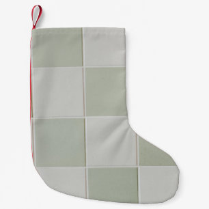 Grey and white tiles small christmas stocking