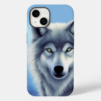 Grey and White Wolf Portrait 