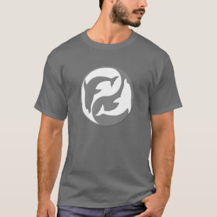 Grey And White yin Yang Dolphins Shirt