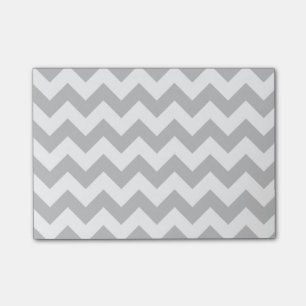 Grey and White Zigzag Chevron Pattern Post-it Notes