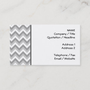 Grey and White Zigzag Pattern. Business Card
