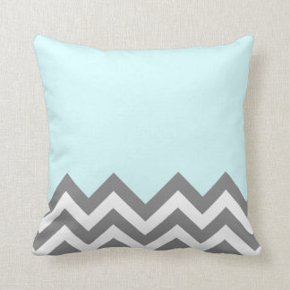 Grey and White zigzag Pillow