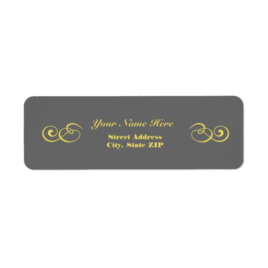 Grey and Yellow Address Labels