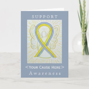 Grey and Yellow Awareness Ribbon Customised Card