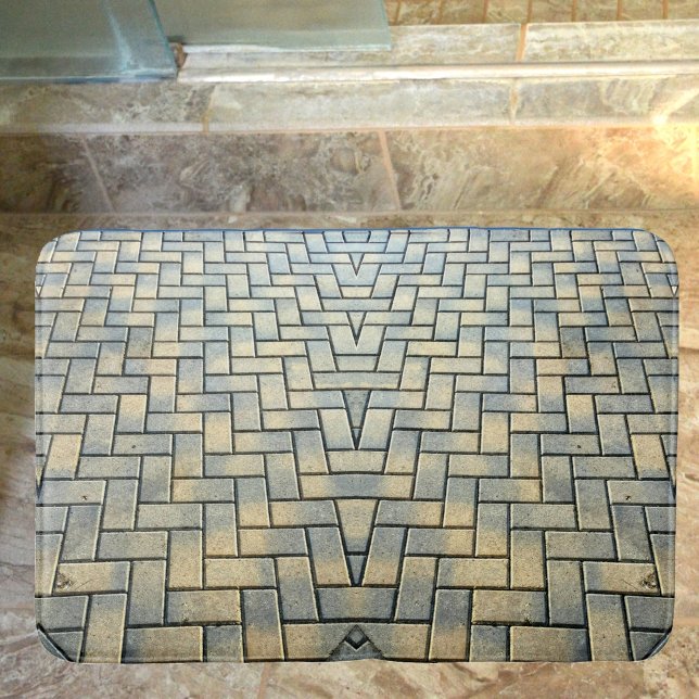 Grey and Yellow Brick Parrern Bath Mat (Creator Uploaded)