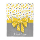 Grey and Yellow Polka Dots, Sunny Yellow Ribbon