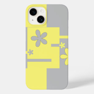 grey and yellow print,  Case-Mate iPhone 14 case