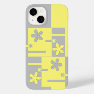 grey and yellow print, Case-Mate iPhone case