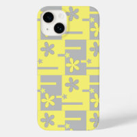 grey and yellow print, Case-Mate iPhone case