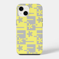 grey and yellow print,  Case-Mate iPhone case