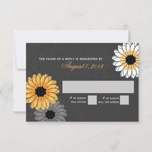 Grey and Yellow Slate and Flowers Response (Front)