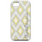 Grey and Yellow Tribal Ikat Chevron Monogram