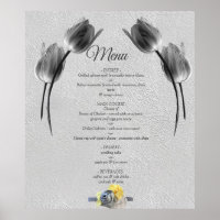 Grey and Yellow tulips on texture