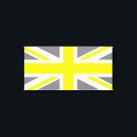 Grey and Yellow Union Jack Canvas Print<br><div class="desc">Grey and yellow pattern based on the Union Jack.</div>