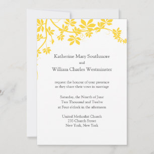 Grey And Yellow Wedding Invitations
