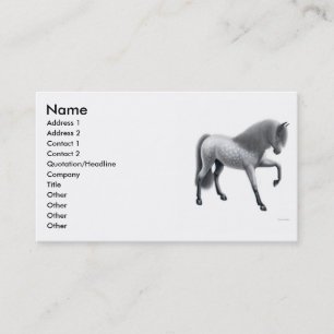 Grey Andalusian Horse Business Card