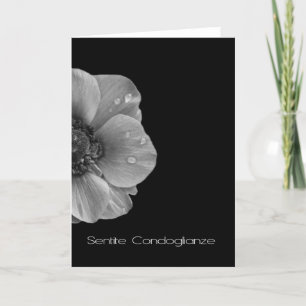 Grey Anemone symapthy card italian