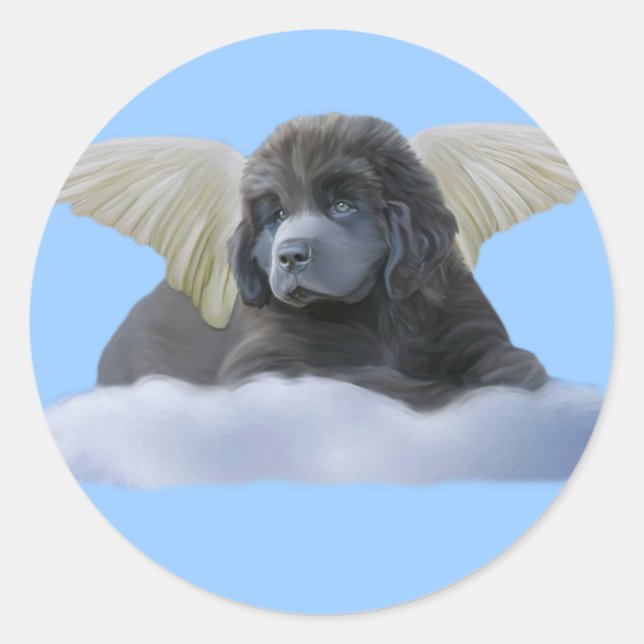 Grey Angel ~ I Believe Classic Round Sticker (Front)