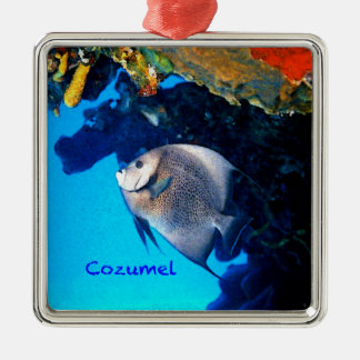 Grey Angelfish Metal Tree Decoration