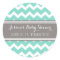 Grey Aqua Chevron Baby Shower Favour Stickers