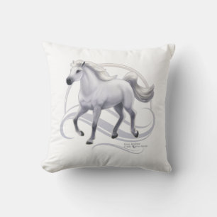 Grey Arabian Horse Cushion