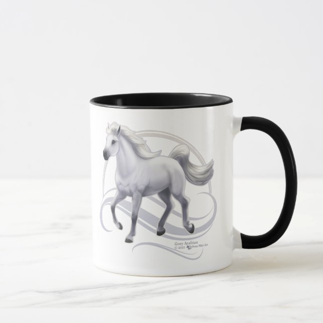 Grey Arabian Horse Mug (Right)