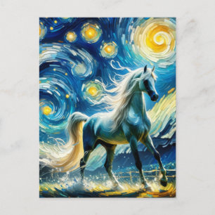 Grey Arabian Horse Van Gogh Postcard