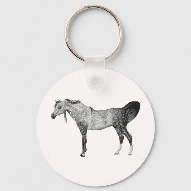 Grey Arabian Keychain (Front)