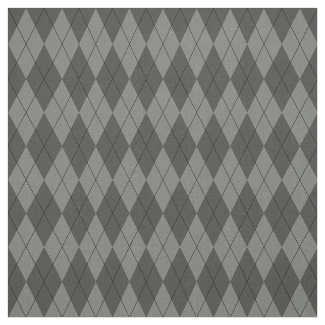 Grey Argyle Pattern Fabric (Swatch)