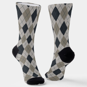 Grey Argyle  Socks
