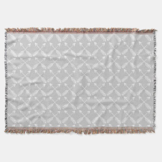 Grey Arrow Pattern Throw Blanket