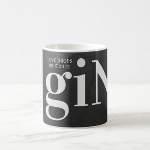 Grey Art Big Monogram Modern Bold Coffee Mug