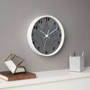 Grey Art Deco Design Clock