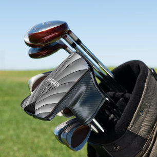 Grey Art Deco Design Golf Head Cover