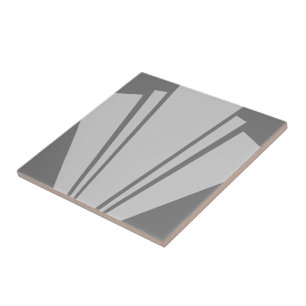 Grey Art Deco Design Tile