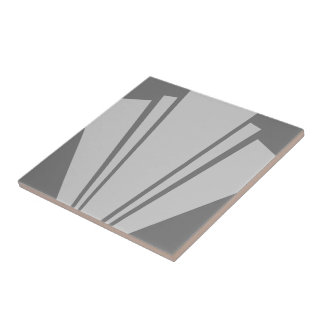 Grey Art Deco Design Tile