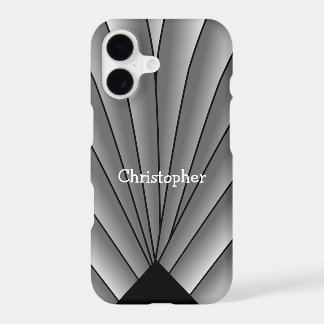 Grey Art Deco Fan Design